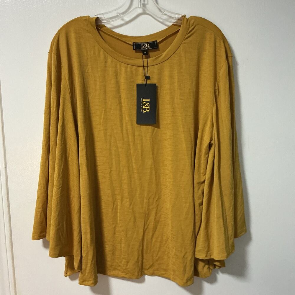 Lucky And Blessed Gold Butterfly Sleeves NWT Size 2X # 3917
